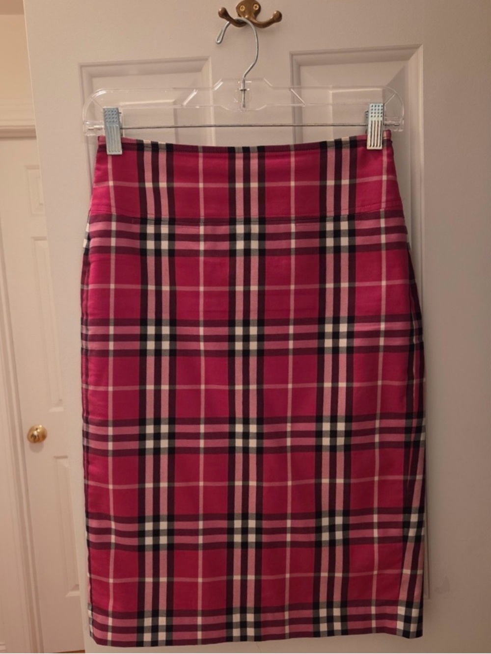 Burberry women pink nova check skirt us 2 great condition!